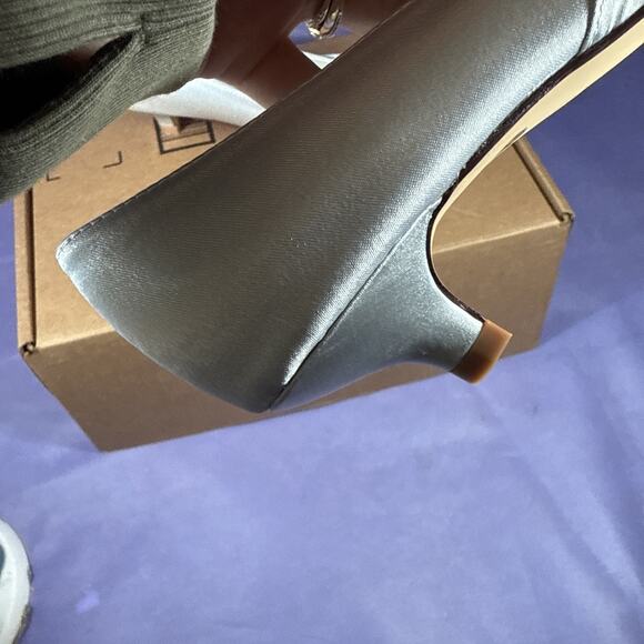 Women’s Bridal Shoes Elegant Park New Size 6.5 Silver Heels - Picture 6 of 6